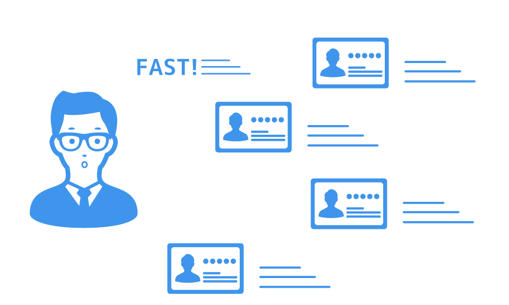 スピーディーな名刺納品イメージ