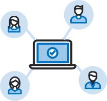 多様なニーズに対応した名刺運用のイメージ